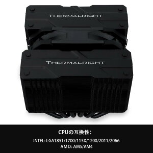 Thermalright Peerless Assassin 120 MINI BLACK CPUN[[A6q[gpCv AGHPeNmW[A120mm PWMt@A1500RPMXs[hAAMD:AM4 AM5/Intel LGA 1851/17