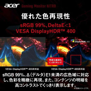 Acer Q[~Oj^[ Nitro 24.1C` 540Hz  tHD 0.1ms sRGB 99% DeltaE1 HDMI 2.0 DisplayPort1.4  s{bg@\ Xs[J[ wbhz[q PC P