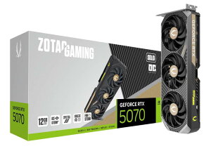 ZOTAC �Q�[�~���O GeForce RTX 5070 Solid OC DLSS 4 12GB GDDR7 192�r�b�g 28Gbps PCIE 5.0 �Q�[�~���O�O���t�B�b�N�X�J�[�h IceStorm 2.0��p �X�y�N�g�� RGB ���C�e�B���O