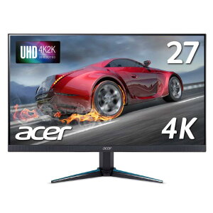 Acer�Q�[�~���O���j�^�[ Nitro 27�C���` 4K VG270Kbmiipx IPS 3840x2160 4ms(GTG) 60Hz FreeSync HDMIx2 DisplayPort HDR�Ή� �t���[�����X �X�s�[�J�[���� �u���[���C�g�y��