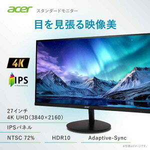 Acer j^[ 27C` 4K UHD 107000F Lp IPS  NTSC 72% Adaptive-Sync HDR10 [t[ ^ HDMI 2.0 DisplayPort v1.4 u[Cgጸ 6J[