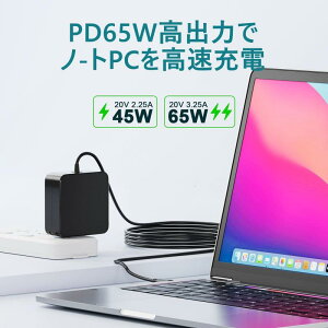 65W Type-C [d Ή HPm[gp\R A1.8[g Pc [d ^Cvc ac A_v^[(PDΉ/}[d/܂肽ݎvO)A20V 3.25A 65W d A_v^[