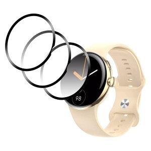 ELYBYYLE for Google Pixel Watch 2 �t�B���� �Y�f�@�� 3D�Ȗ� �ϏՌ� �����ߗ� �L�Y�h�~ �����x�^�b�` �C�菝�h�~ Google Pixel Watch�p�t�B���� 3���Z�b�g