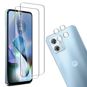 �Ή� MOTO G64 5G �K���X�t�B���� 2�� + �Ή� MOTO G64y 5G �����Y�ی�t�B���� 2�� �Ή� Motorola Moto G64 5G / Moto G64y 5G �p�̃t�B���� �t���ی�t�B���� �S�ʕی� �ϏՌ� �ɔ� �C�A�[