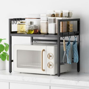 ANDWINT Vero �����W���b�N �L�k�� ��42~62cm ����2�i�K���� �g�[�X�^�[���b�N �L�b�`�����b�N �����W�� �������I �t�b�N6���t�� �ȃX�y�[�X �ω׏d30kg �u���b�N