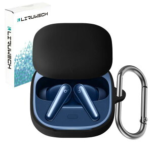 LIRUWECH for Soundcore Liberty 5�P�[�X Soundcore Liberty 5 �J�o�[ �V���R���P�[�X �ϏՌ� �h�� �h�o �L�Y�h�~ �����[�d�\ �S�ʕی�P�[�X �J���r�i�t��Liberty 5 case (�u���b�N)