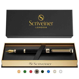 Scriveiner �ō��� �v���~�A�� ���N�M�i���j���͓I�Ȕ����� 24K���d�グ Schmidt 18K�����b�L�y���� (�ɍ�) �j���ɂ������ɂ��œK �v���t�F�b�V���i�� �d�� �E�� ��i�Ȗ��N�M�M�t�g�Z�b�g �ɍׂ�