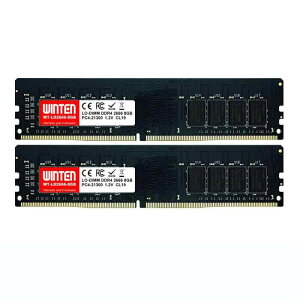 WINTEN �f�X�N�g�b�vPC�p������ DDR4-2666 16GB�i8GB×2���j 288Pin CL19 1.2V DIMM SDRAM �����������[ ���݃������[�y5�N�E�����zWT-LD2666-D16GB