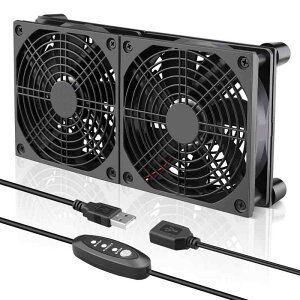 GDSTIME USB��@ 2 x 120mm X 25mm 2�A DC 5V USB�t�@�� �p���[���[�^�[��p�t�@�����C�� PC TV�{�b�N�X�N�[���[ ���ʒ����� 3�i�K���ʒ���