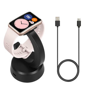 kwmobile �[�d�P�[�u�� Huawei Watch Fit/Band 9 / Band 8 / Band 7 / Band 6 / Watch Fit 3�Ή� �[�d�� - �X�}�[�g�E�H�b�` �[�d�X�^���h �X�y�A ���F