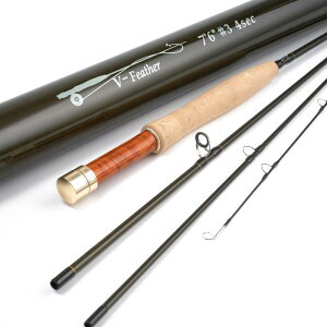 M MAXIMUMCATCH Maxcatch V-Feather�~�f�B�A���t�@�[�X�g �t���C���b�h 4�s�[�X �g���E�g �t���C�t�B�b�V���O���b�hIM10���b�h�`���[�u�t�� (1�E�F�C�g6ft 3�s�[�X)