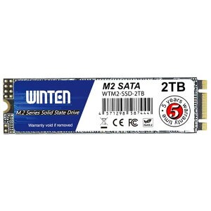 WINTEN SSD M.2 SATA 2TB 2280 3D NAND SATA3 6Gb/s�i�ő�ǎ� 550MB/s �ő发�� 520MB/s�j�G���[�����@�\ �ȓd�� �Ռ��ɋ��� �����^�y5�N�zWTM2-SSD-2TB