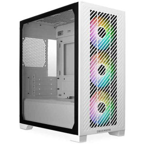 Cooler Master Elite 301 White 120mm ARGB�t�@�� 3��W������ �~�j�^���[ Micro-ATX PC�P�[�X �z���C�g E301-WGNN-S00 CS9033