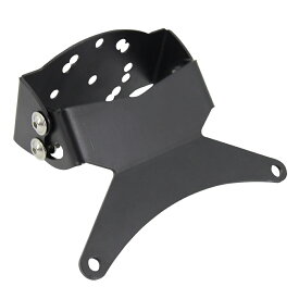 Bracket バイク用 ブラック車体取付ブラケット スチール製 マット塗装 穴あきデザイン 汎用ステー 固定金具 取付パーツ DIY