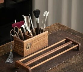 茶道具 6点セット 茶筅 茶杯 茶刃 木製茶道具収納 六君子 棚付き 不銹鋼 茶道 小物入れ