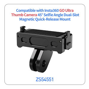 Insta360 GO Ultra�Ή� A×NO Logo �T���J���� 45�x �Z���t�B�[�p�x �f���A���X���b�g �}�O�l�b�g �N�C�b�N�����[�X �}�E���g �u���b�N