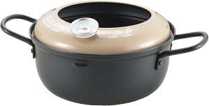 グレージュ IH対応 温度計付天ぷら鍋 18cm YJ3371