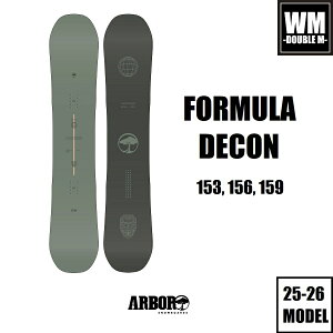 25-26 ARBOR FORMULA DECON スノーボード オールラウンド 国内正規品