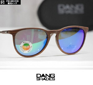 DANG SHADES �T���O���X FENTON - Wood Matte / Green Mirror Polarized �Ό������Y �������K�i vidg00358