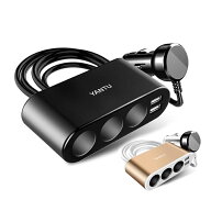 シガーソケット 増設 2連 2連 USB 電源 延長 カーチャージャー スマホ 急速充電 QC3.0 車内 便利 カーグ…
