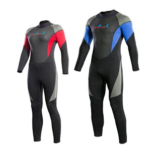 ウェットスーツ 3mm フルスーツ 水着 レディース メンズ おしゃれ 長袖 体型カバー 防寒保温 UVカット プロ 海底探険 ダイバー サーフィン 連体式 マリンスポーツ 水中ウォーキング 鑑賞魚 海