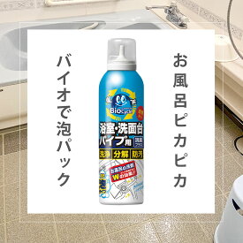 【公式】 風呂 洗剤 排水口 掃除 泡洗浄 パイプクリーナー 泡 ぬめり取り 蛇口 洗浄剤 消臭 バイオ 非塩素 塩素不使用 重曹配合 浴槽 洗浄 防汚 バクテリア ウッディラボ バイオサイクル 浴室洗面台パイプ用 濃密泡 シトラスの香り 天然由来成分 日本製