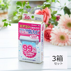 【20%OFF】【公式】【送料無料】ウッディラボ エアコン用アロマDE防カビ エレガントアロマの香り 3箱セット エアコン消臭 防カビ カビ 暖房 冷房 除菌 臭い対策 貼るだけ 部屋 芳香剤 消臭剤
