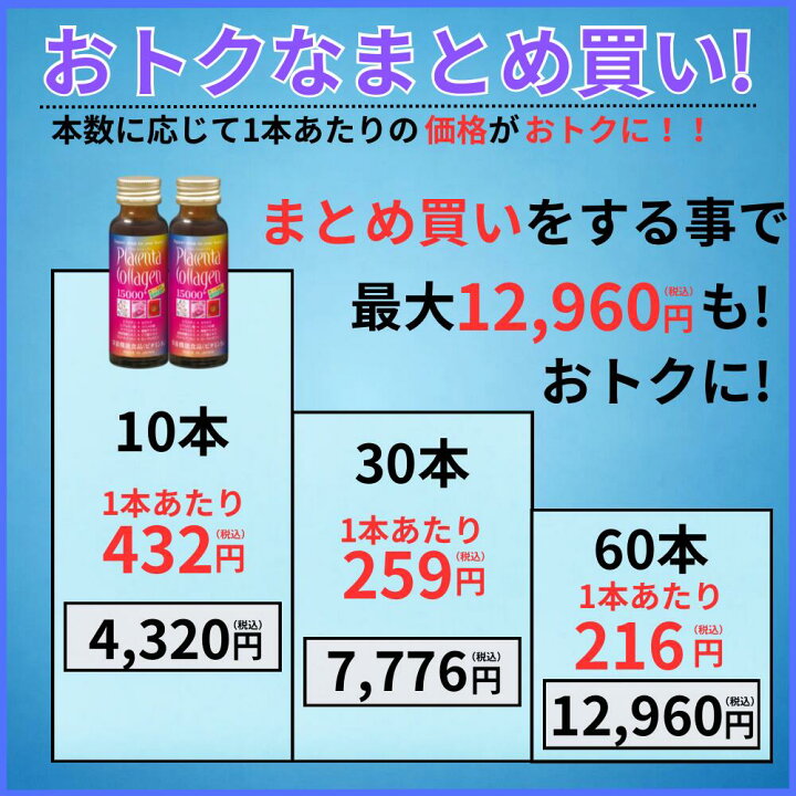 楽天市場】【スーパーSALE最大62％OFF】コラーゲンドリンク プラセンタ 