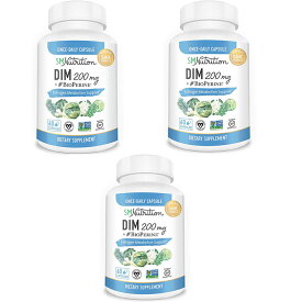 【訳ありSALE】DIM+バイオペリン サプリメント　合計180粒　SMNutrition　DIM Supplement 200 mg 60PCS×3PACK