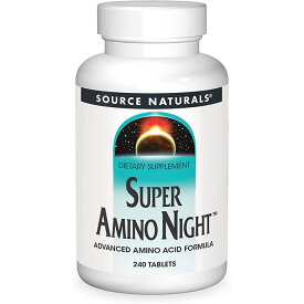 お得な大容量！Source Naturals（ソースナチュラルズ）・スーパーアミノナイト 240粒　成長ホルモン　ダイエット　美容 Source Naturals Super Amino Night - Advanced Amino Acid Formula - 240 Tablets