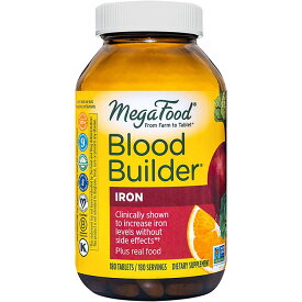 大容量パック！＜MegaFood メガフード＞ ブラッドビルダー・鉄分マルチビタミン　サプリメント180粒　　MegaFood Blood Builder - Iron