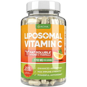�y���z���݌v�̃��|�\�[���^�r�^�~��C�z��e�ʁIDACHA�@���|�\�[���r�^�~��C 1700 mg�@200�J�v�Z������@Liposomal Vitamin C - 200 Capsules