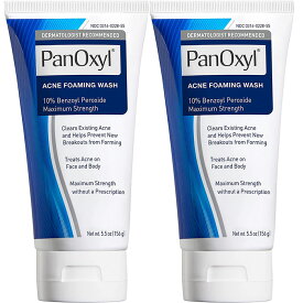 お得な2本セット！PanOxyl（パンオキシル） アクネフォーミングウォッシュ 156g (5.5oz)　にきび　顔・背中　10% Acne Foaming Wash 5.5 Ounce