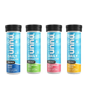 Nuun Energy@k[GiW[EANeBunCh[V@dhN^ubg oGeB[pbN40^ubg Nuun Energy: Caffeine, B Vitamins, Ginseng, Electrolyte Drink Tablets, Mixed Flavors, 10
