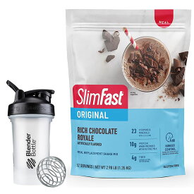 特大サイズ！スリムファスト リッチチョコレート ロイヤル ブレンダーボトルプレゼント！ SlimFast-Shake Mix・52食分　ダイエット　プロテイン SlimFast Meal Replacement Powder, Original Rich Chocolate Royale, Weight Loss Shake Mix, 10g of Protein/ 52 Servings