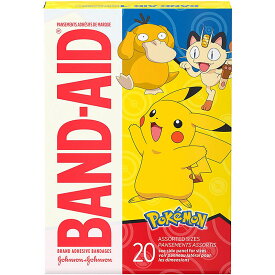 ＜BAND-AID＞ ポケモン絆創膏2箱セット　POKEMON　バンドエイド　20枚入り　Band-Aid Brand Adhesive Bandages for Minor Cuts & Scrapes, Wound Care Featuring Pokémon Characters for Kids, Assorted Sizes 20 ct
