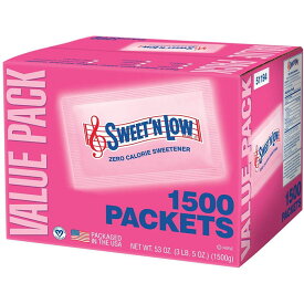 Sweet 'N Low　ゼロカロリースウィートナ—　ダイエット　甘味料　1500袋入り　業務用　Sweet'N Low Zero Calorie Sweetener, 3 Lb. 5 Oz. (Pack of 1500)
