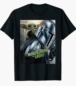 �X�^�[�E�E�H�[�Y �}���_�����A�����O���[�O�[ �f������|�X�^�[ T�V���c Star Wars The Mandalorian and Grogu Official Movie Poster T-Shirt 100% Cotton