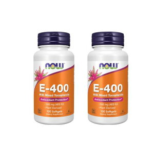 �z��ς�����2�{�Z�b�g�INOW Foods �r�^�~��E-400 �i�E�t�[�Y �r�^�~��E �����g�R�t�F���[�� �r�^�~�� �T�v�������g �T�v�� 100�\�t�g�W�F��×2�@���v200�@NOW Foods Supplements, Vitamin E-400 IU Mixed Tocophero