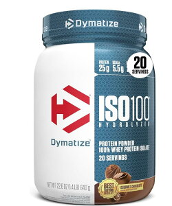Dymatize ISO100 �z�G�C�v���e�C�� �A�C�\���[�g �O�����`���R���[�g 3lb 42�� 25g�v���e�C�� ���������z�G�C WPI �O���e���t���[ �_�C�}�^�C�Y Dymatize ISO100 Protein Powder, 100% Whey Isolate, Gourmet Chocolate