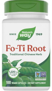 �y�A�����J�ō��]���I�zNature's Way�@�t�H�[�` 100�x�W�J�v�Z���@ Fo-Ti Root, 1,220 mg per serving, 100 Veg caps�@����̃g���u��