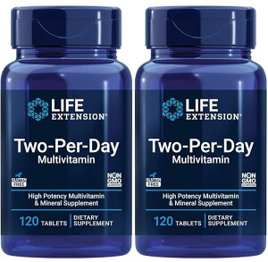 �y������2�{�Z�b�g�zLife Extension �c�[�p�[�f�C �}���`�r�^�~���@Life Extension Two-Per-Day Multivitamin�i120���j×2