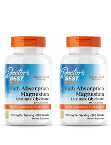 �y������Ċ������T�v�������g�P�[�X�E�v���[���g���z�h�N�^�[�Y�x�X�gDoctor's Best �L���[�g���@���z���}�O�l�V�E�� �g���b�N�X �A���r�I�� �T�v�������g 240��×2�{ Doctor's Best High Absorption Mag
