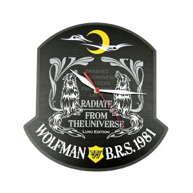 【送料無料】 ウルフマン WOLFMAN B.R.S ウルフマンBRS ウォールクロック 壁掛け時計 月と狼 ウォールクロック/月と狼 ムーンウルフ ブラック 黒