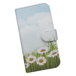 Motorola moto g64y 5G/Motorola moto g64 5G 用 スマートフォンケース スマホ カバー スマホケース 手帳型 プリントケース 花 マーガレット 雲 空 風景(301)