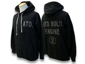 【AT-DIRTY/アットダーティー】2023AW「Bold Engine 2 Hooded Sweat/ボールドエンジン2フーデッドスウェット」【あす楽対応】(NO NAME/ノーネーム/DRESS HIPPY/ドレスヒッピー/神戸/アメカジ/ハーレー/バイカー/バイク/ホットロッド/WOLF PACK/ウルフパック)