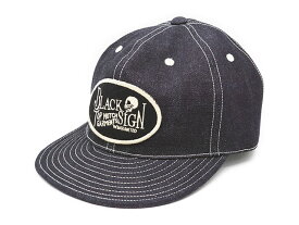 【BLACK SIGN/ブラックサイン】2024SS「Indigo Denim Trucker Cap/インディゴデニムトラッカーキャップ」(BSSC-24901)【あす楽対応】(アメカジ/ホイールズアパレル/ホットロッド/ハーレー/バイク/ミリタリー/WOLF PACK/ウルフパック)