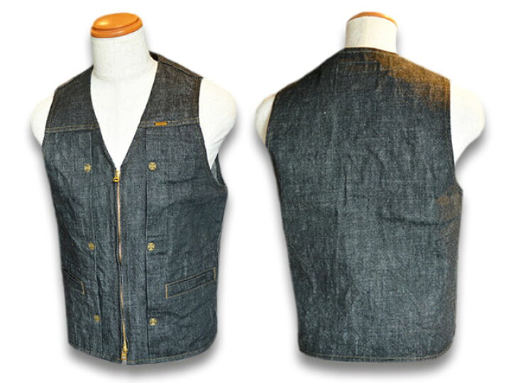 REDTAIL24_Cross Denim Vest 4thNC(BIue)XL むちゃ 