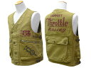 【FREE WHEELERS/フリーホイーラーズ】2025SS「SPEED ENGINEER SLEEVELESS COAT”Throttle Racing”/スピードエンジニアスリーブレスコート”スロットルレーシング”」(2521009)(アメカジ/ミリタリー/ハーレー/バイカー/ホットロッド/WOLF PACK/ウルフパック)