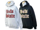 全2色【WOLF PACK original/ウルフパックオリジナル】「Heavy Weight Pullover Sweat Parka”Wolfs State”/ヘビーウェイトプルオーバースウェットパーカー”ウルフズステイト”」(ホールズラバーズデイズ/ハーレー/ホットロッド/ホイールズアパレル/アメカジ)